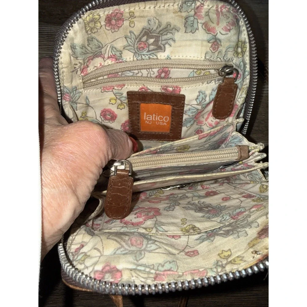 Latico  Crossbody Small Leather Purse  Brown Pre Owned